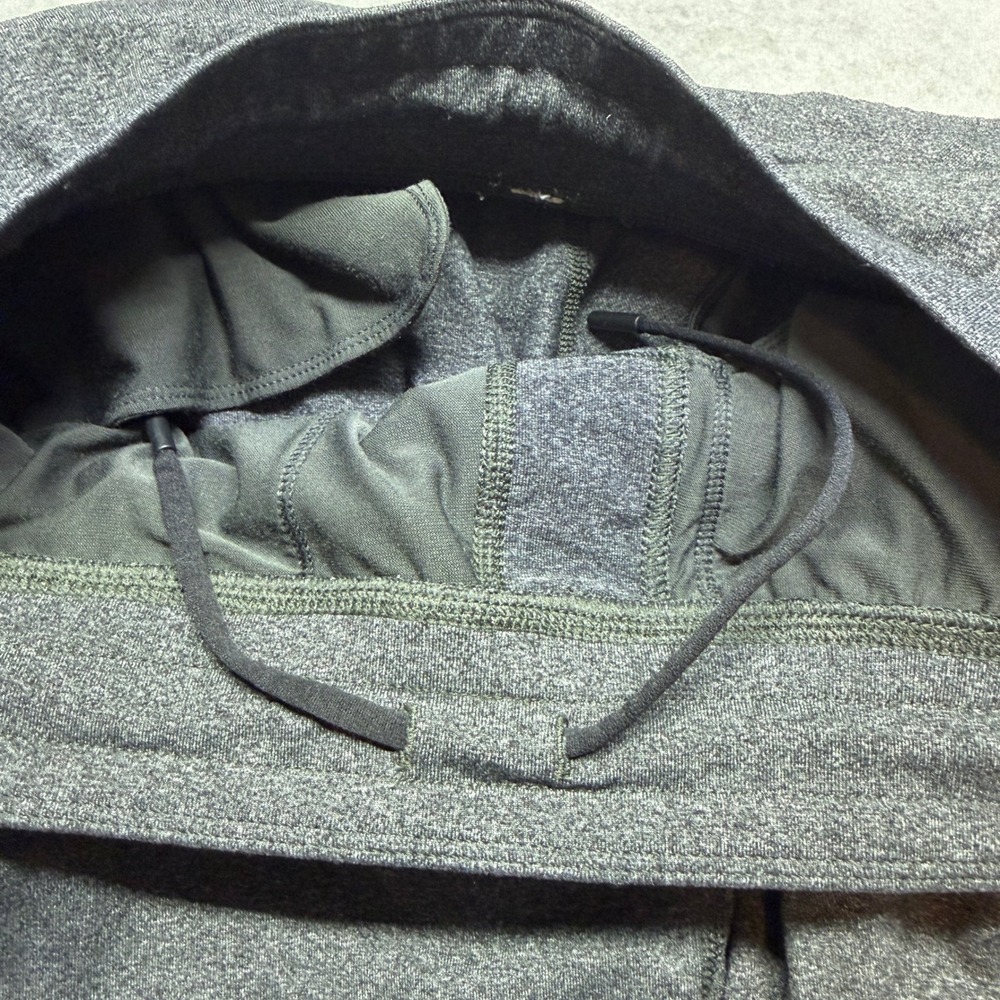Lululemon Mens Grey Heathered Wide Leg Athletic Pants Size L Drawstring Relaxed - Picture 5 of 9